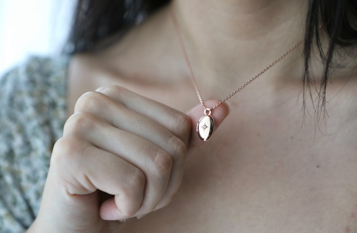 Celestial Locket in Rose Gold Vermeil