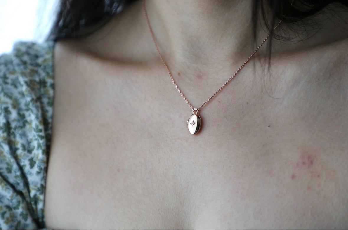 Celestial Locket in Rose Gold Vermeil