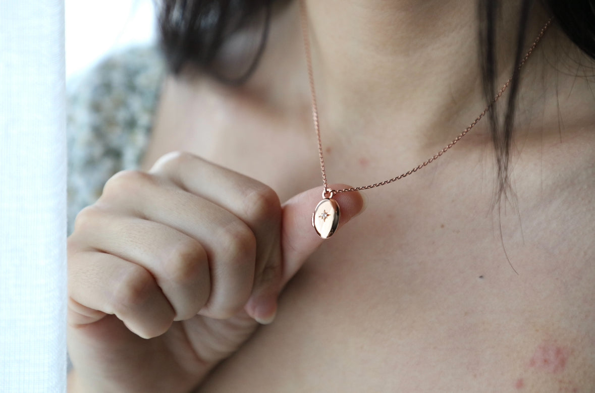 Celestial Locket in Rose Gold Vermeil