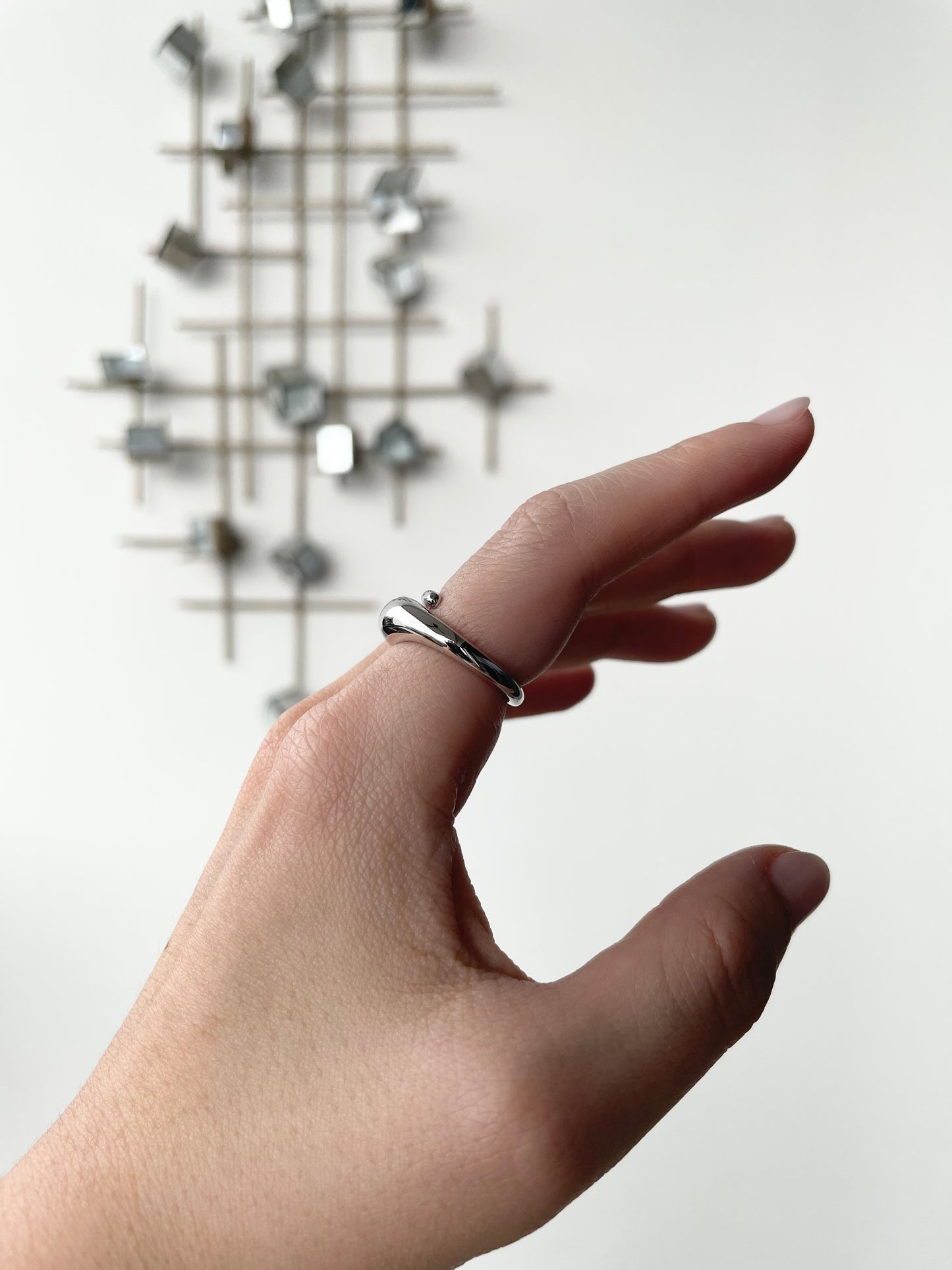 Teardrop Ring in Sterling Silver