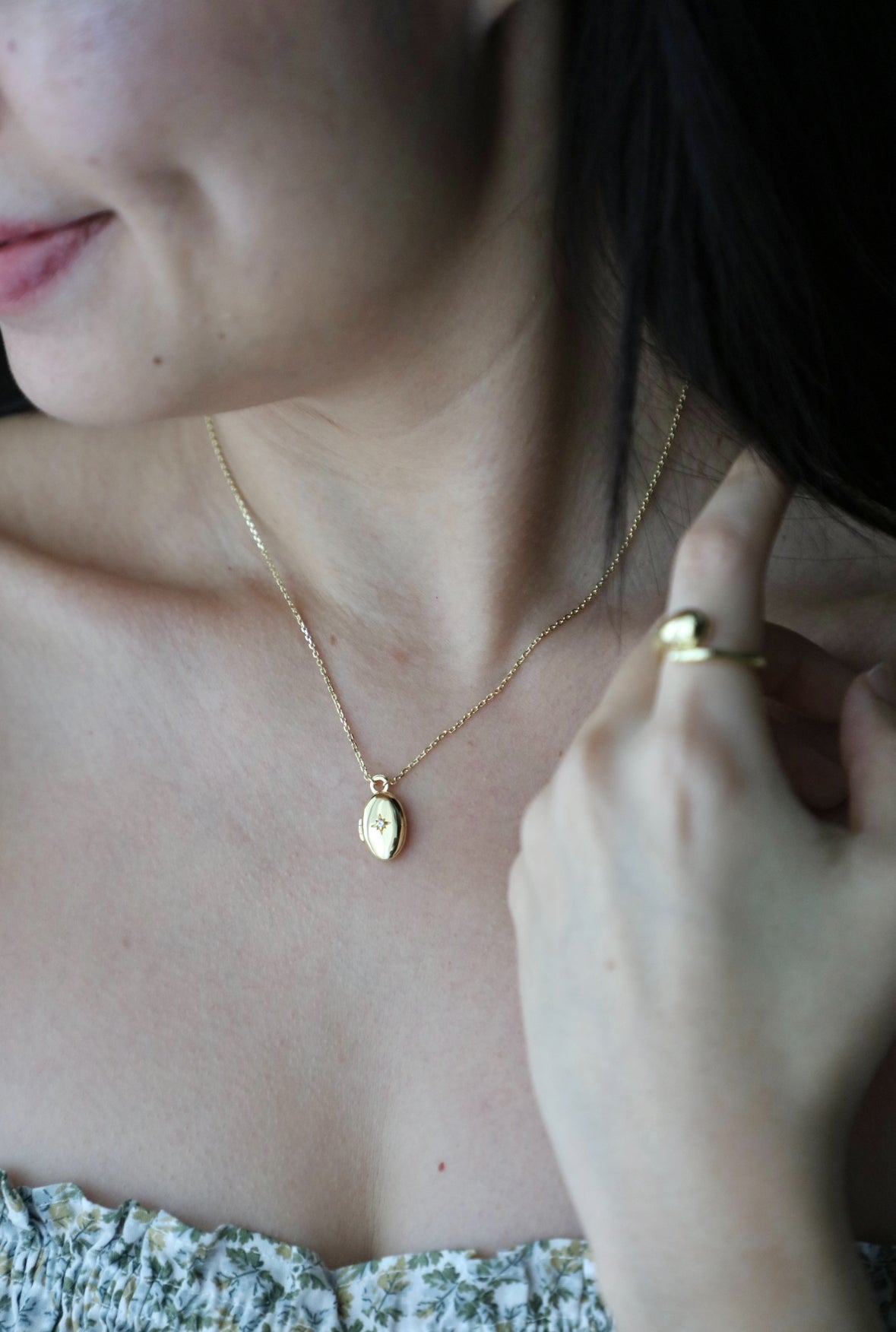 Celestial Locket In Gold Vermeil