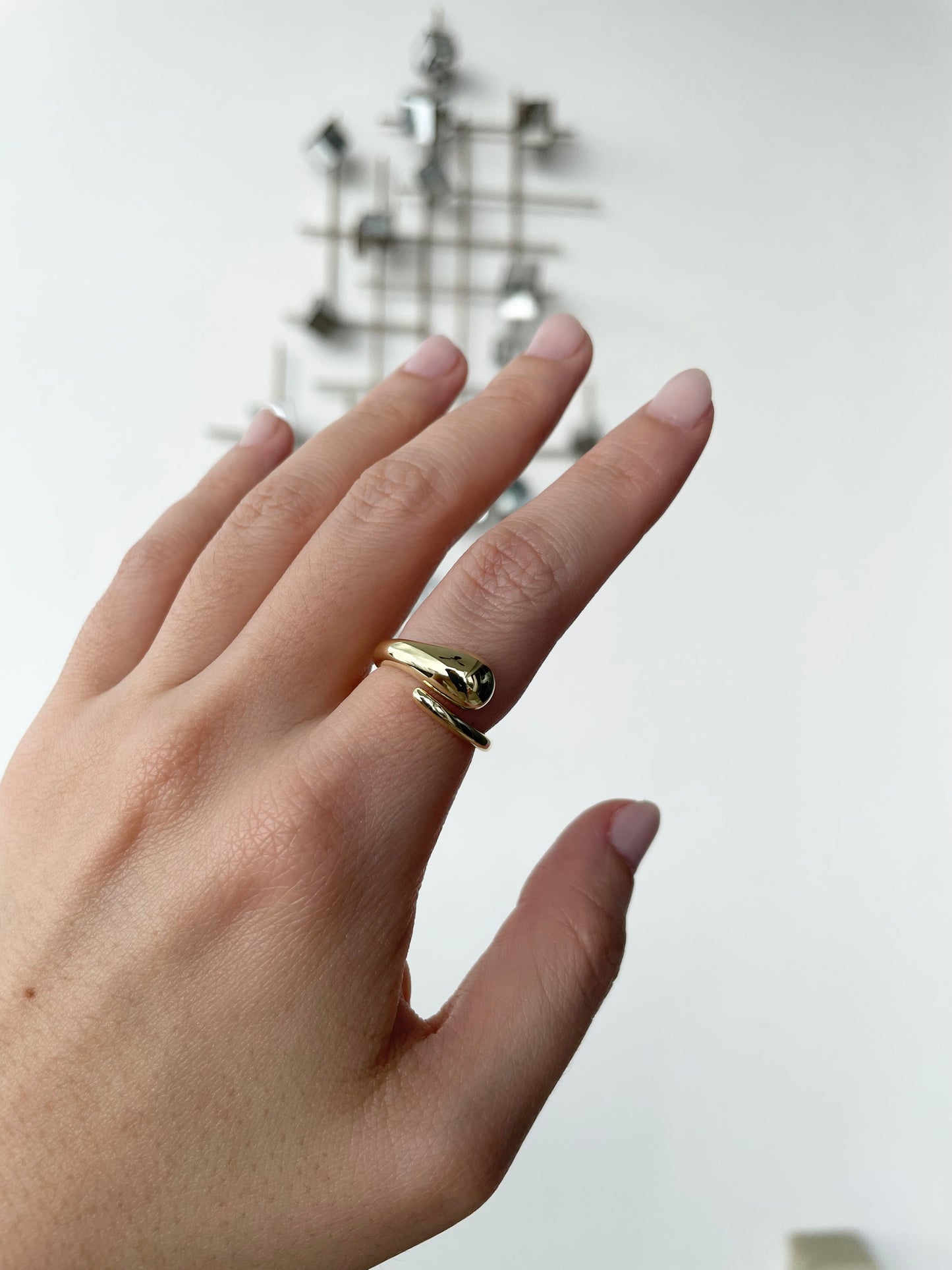 Teardrop Ring in Gold Vermeil
