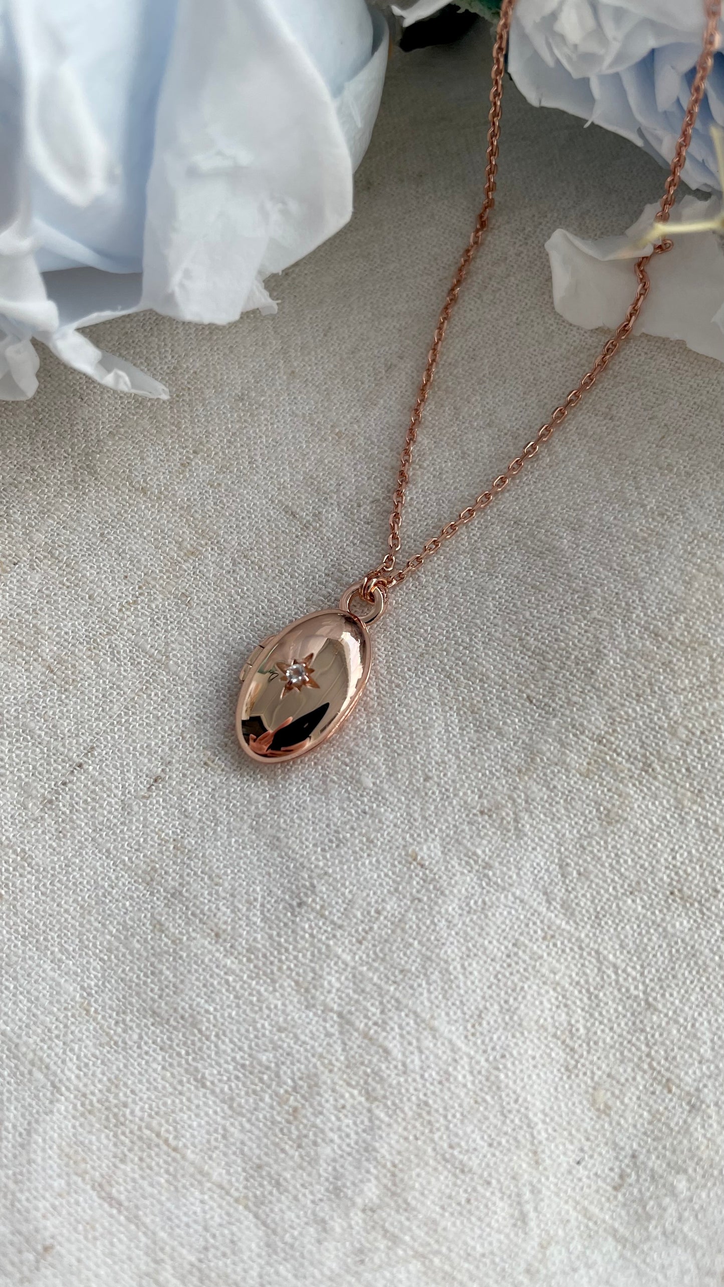 Celestial Locket in Rose Gold Vermeil