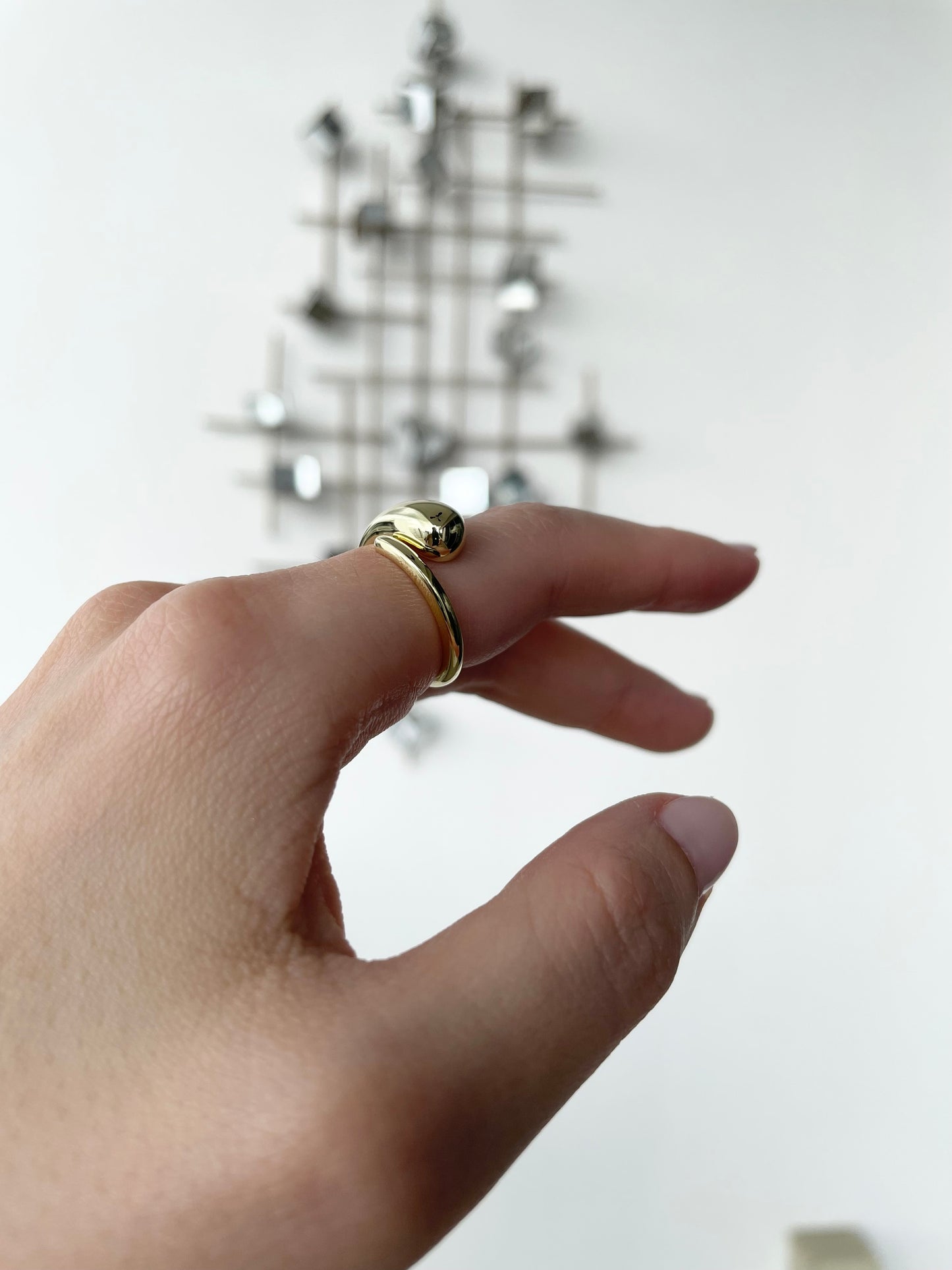 Teardrop Ring in Gold Vermeil