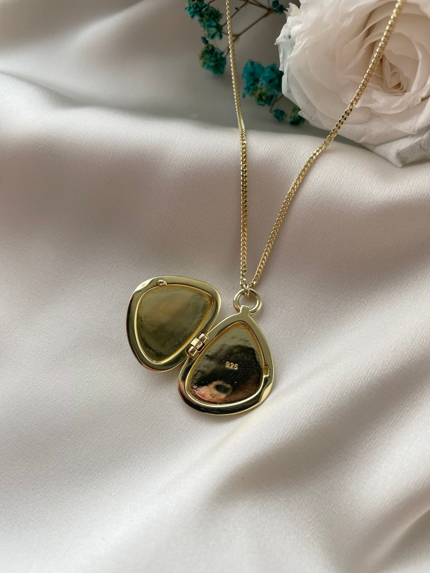 Aquamarine Statement Locket in Gold Vermeil