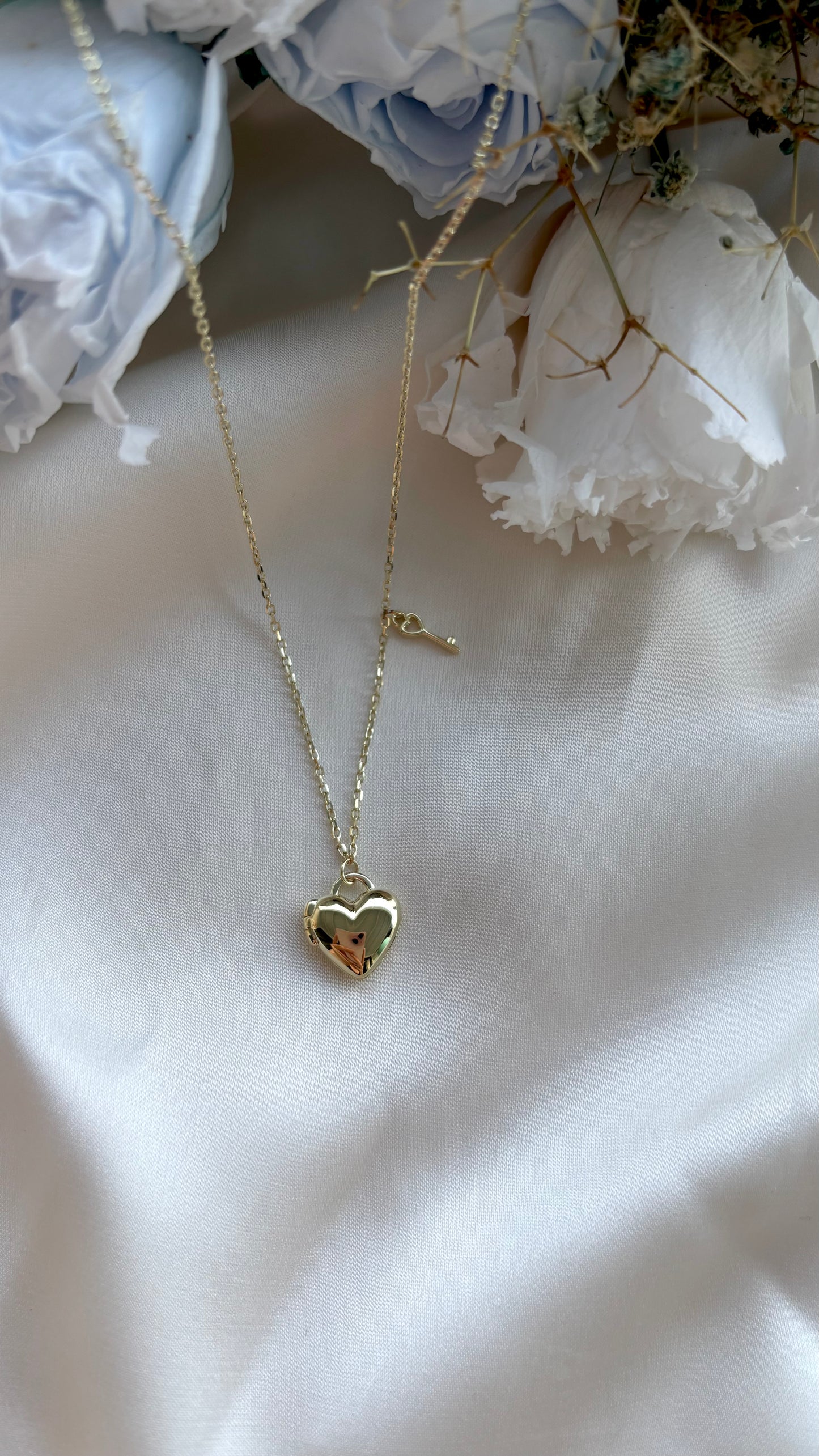 Mini Heart Locket in Gold Vermeil