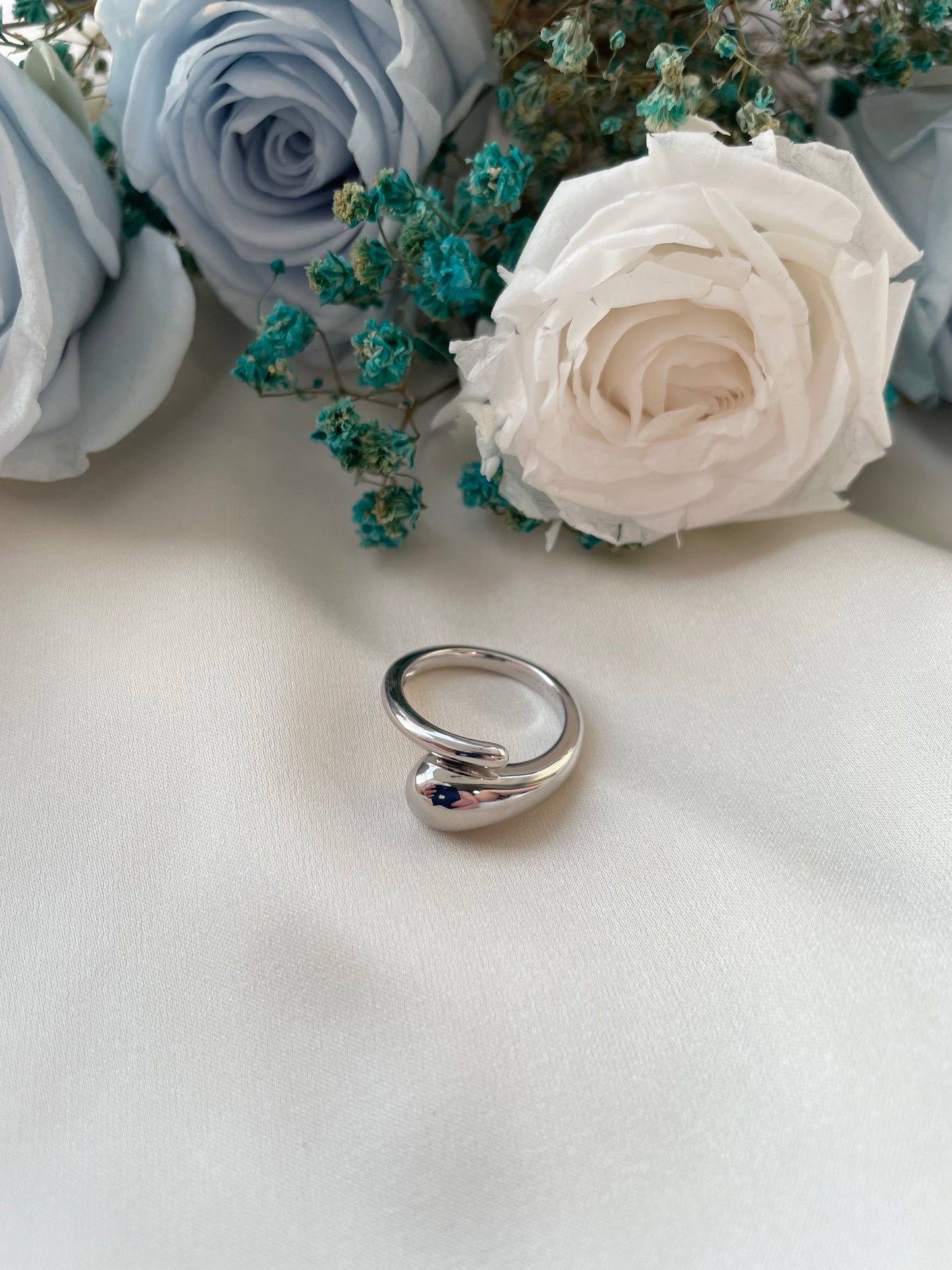 Teardrop Ring in Sterling Silver