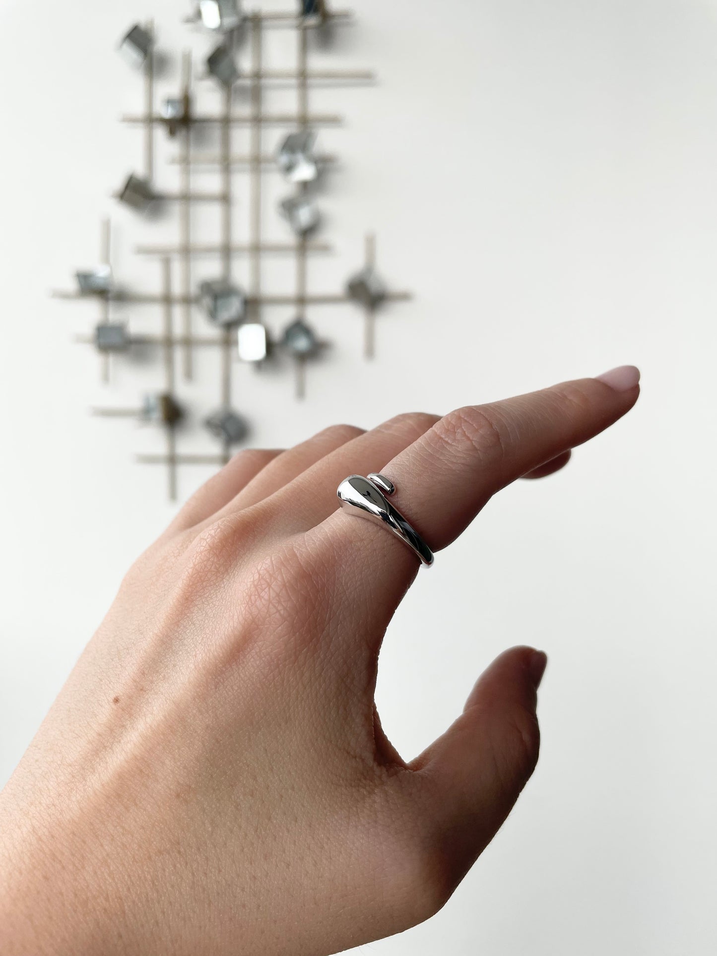 Teardrop Ring in Sterling Silver