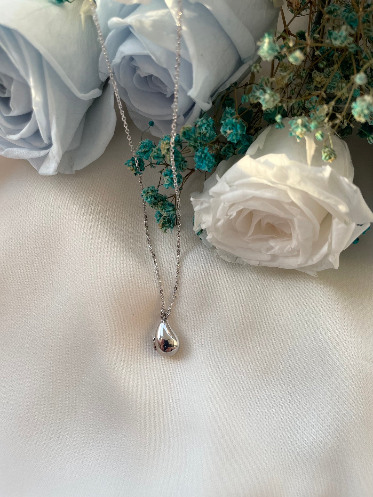 Teardrop Locket in Sterling Silver