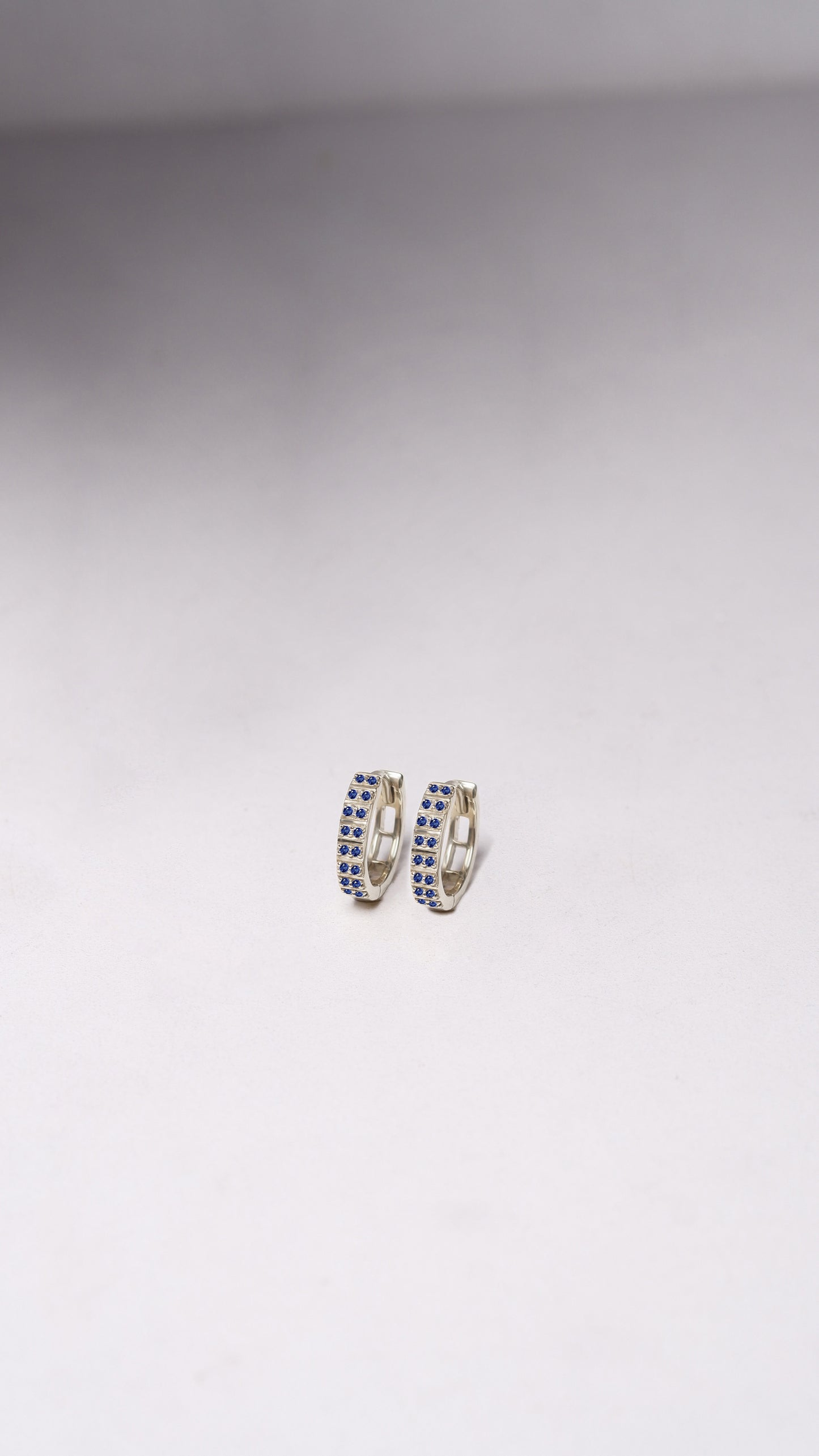 18K Dark Blue Sapphire Earrings