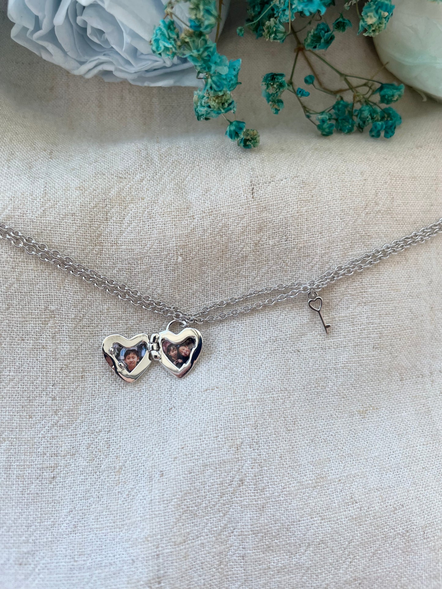Heart Padlock Cable Chain Bracelet in Solid Gold 18K