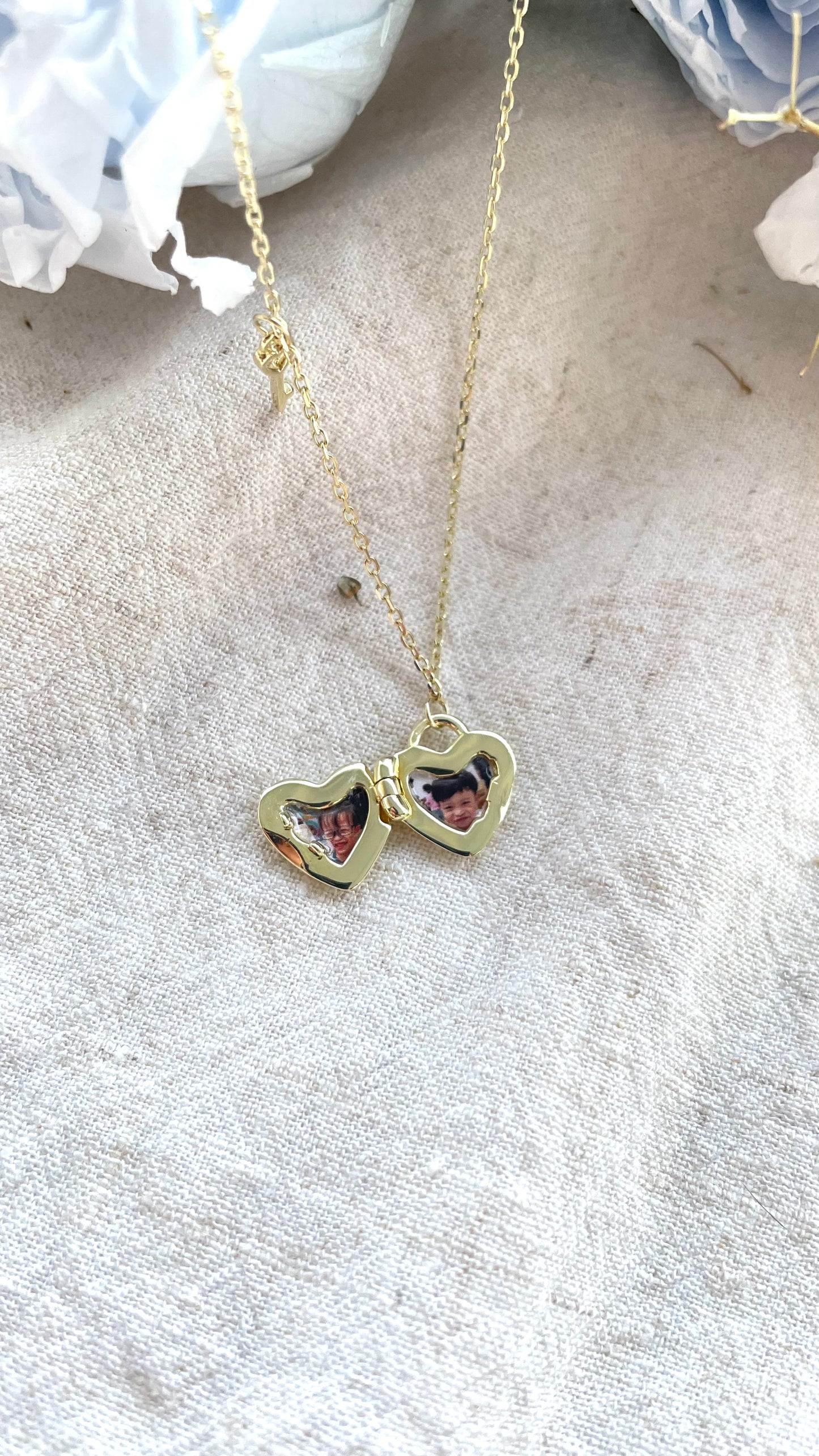 Mini Heart Locket in Rose Gold Vermeil