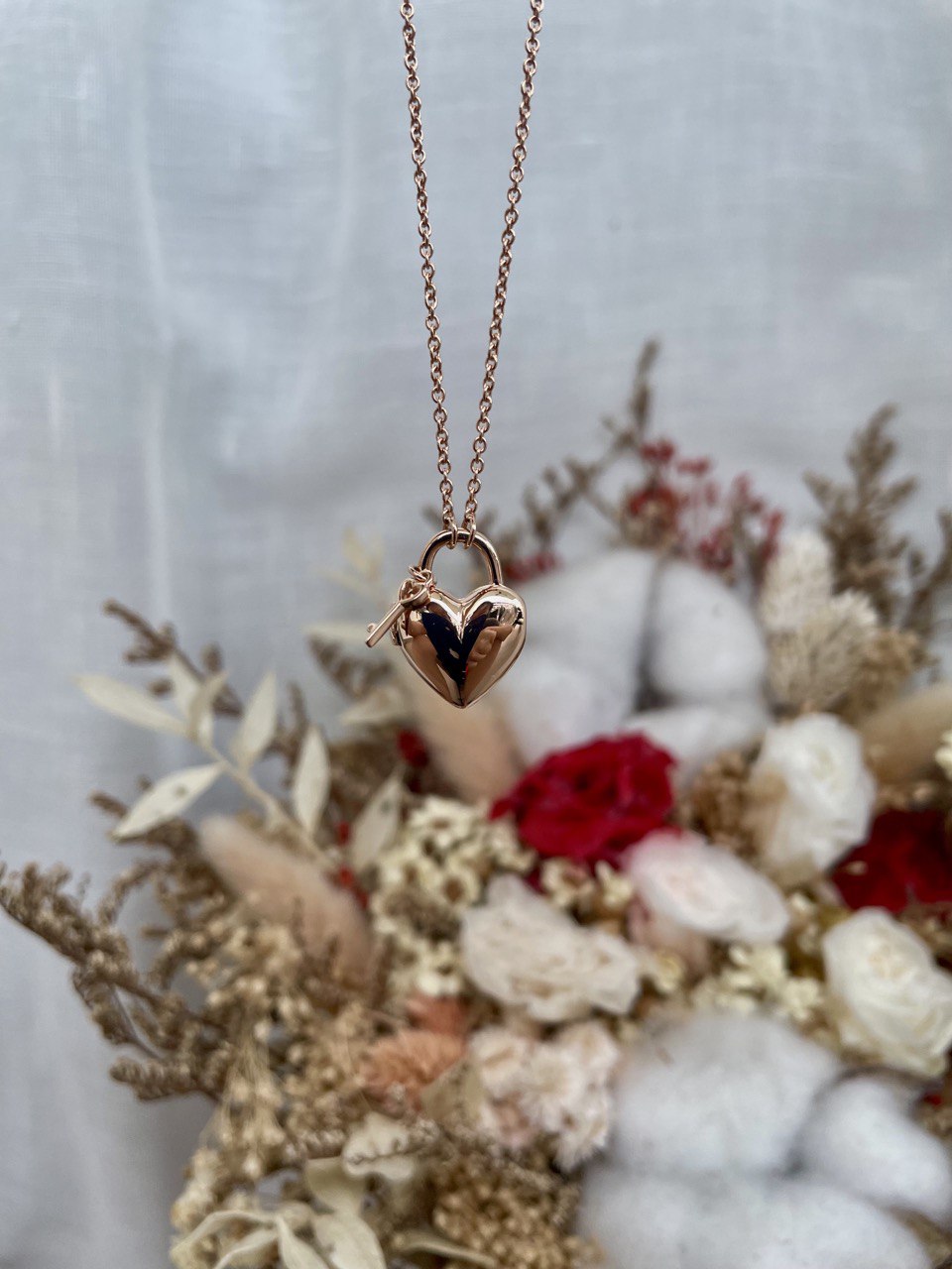 Heart Padlock Locket In Solid Gold 18K