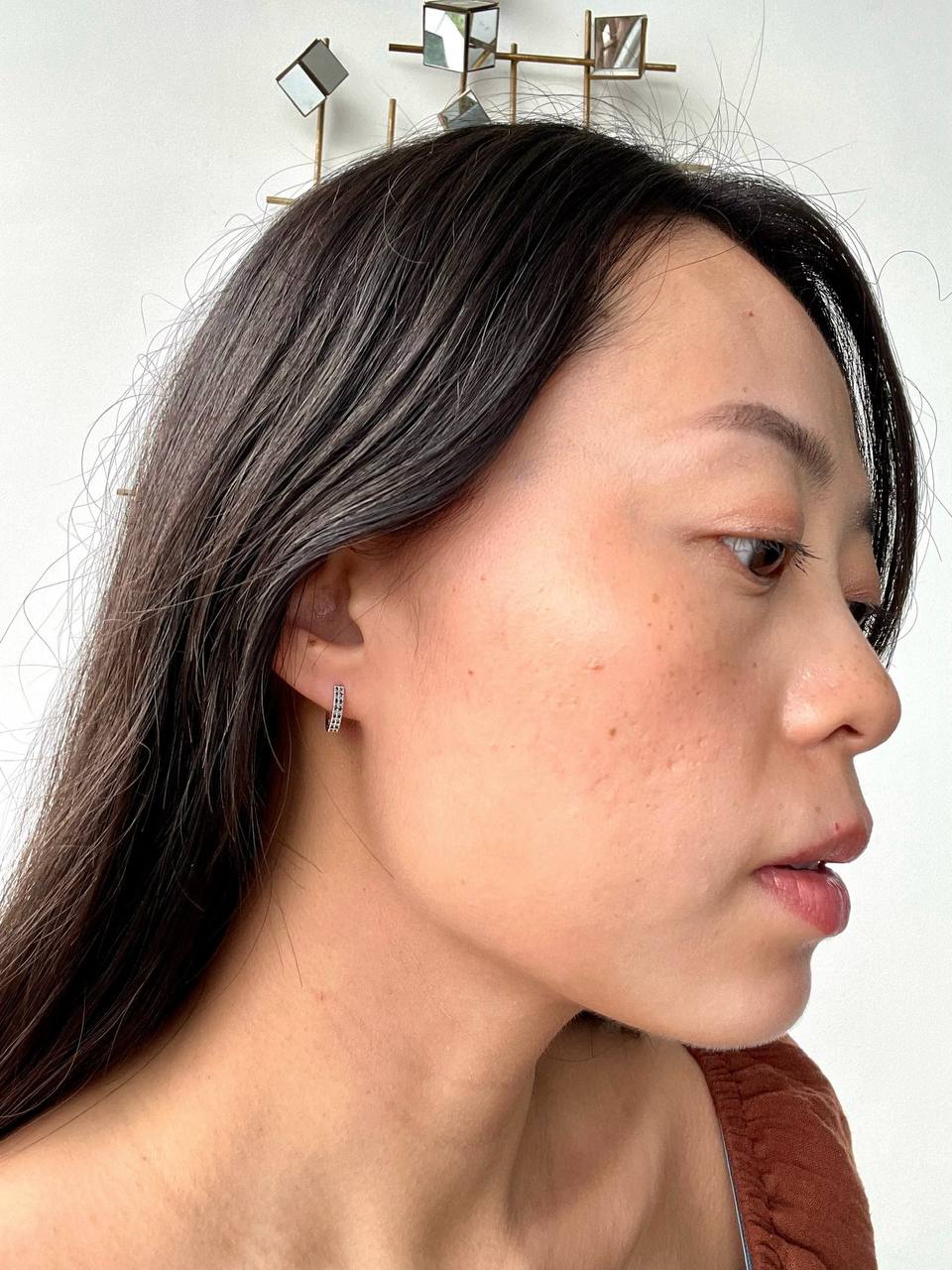 18K Dark Blue Sapphire Earrings