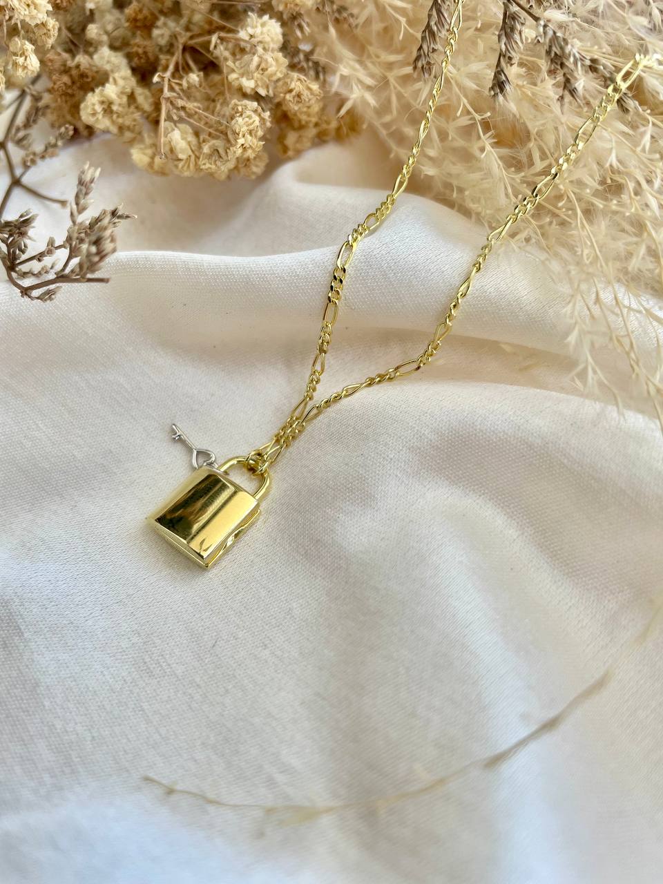 Classic Padlock Locket In Gold Vermeil
