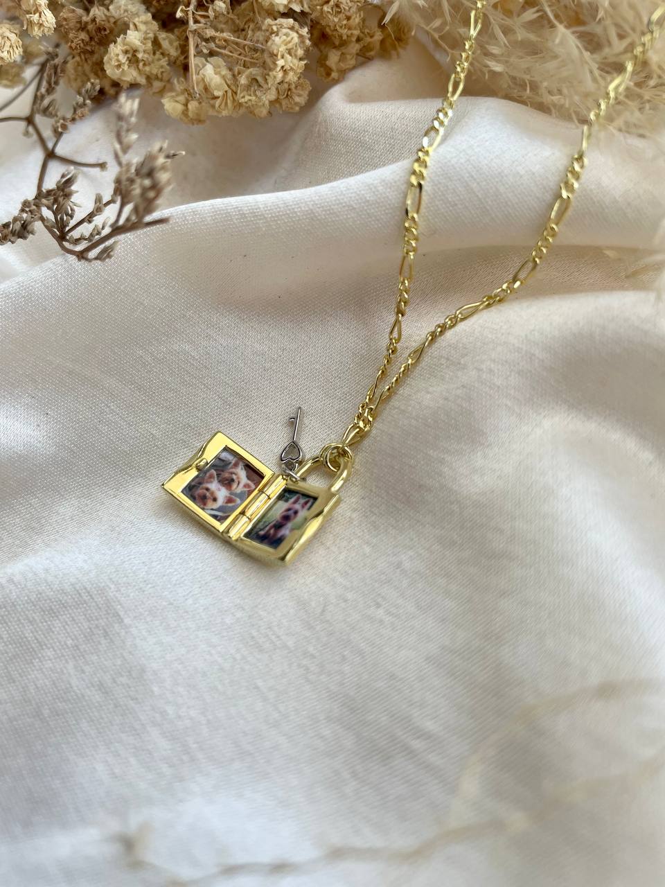Classic Padlock Locket In Gold Vermeil