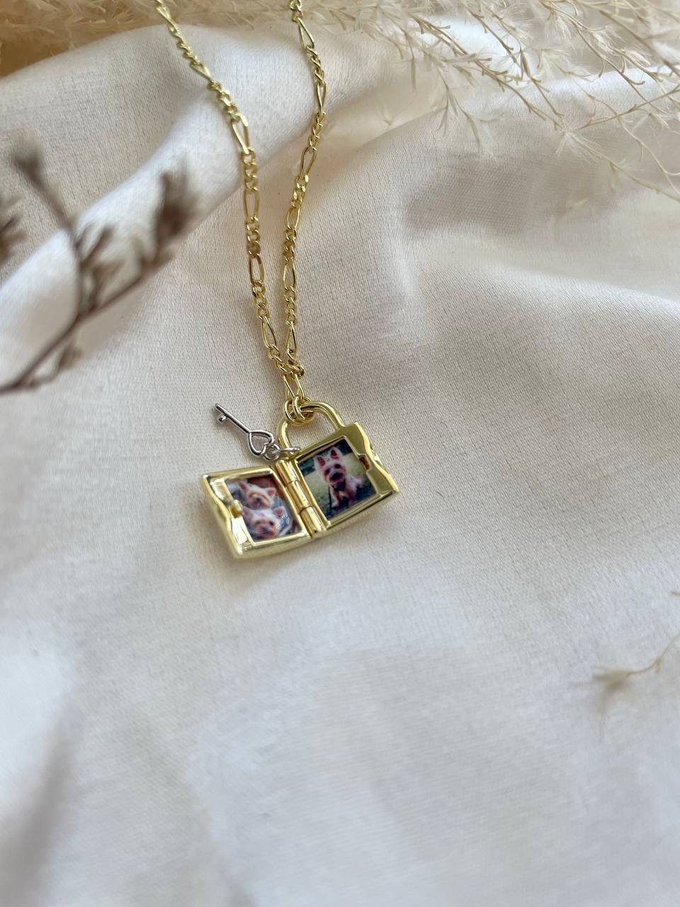 Classic Padlock Locket In Gold Vermeil