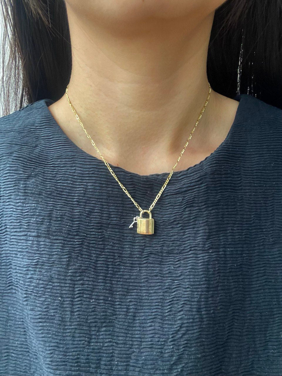 Classic Padlock Locket In Gold Vermeil