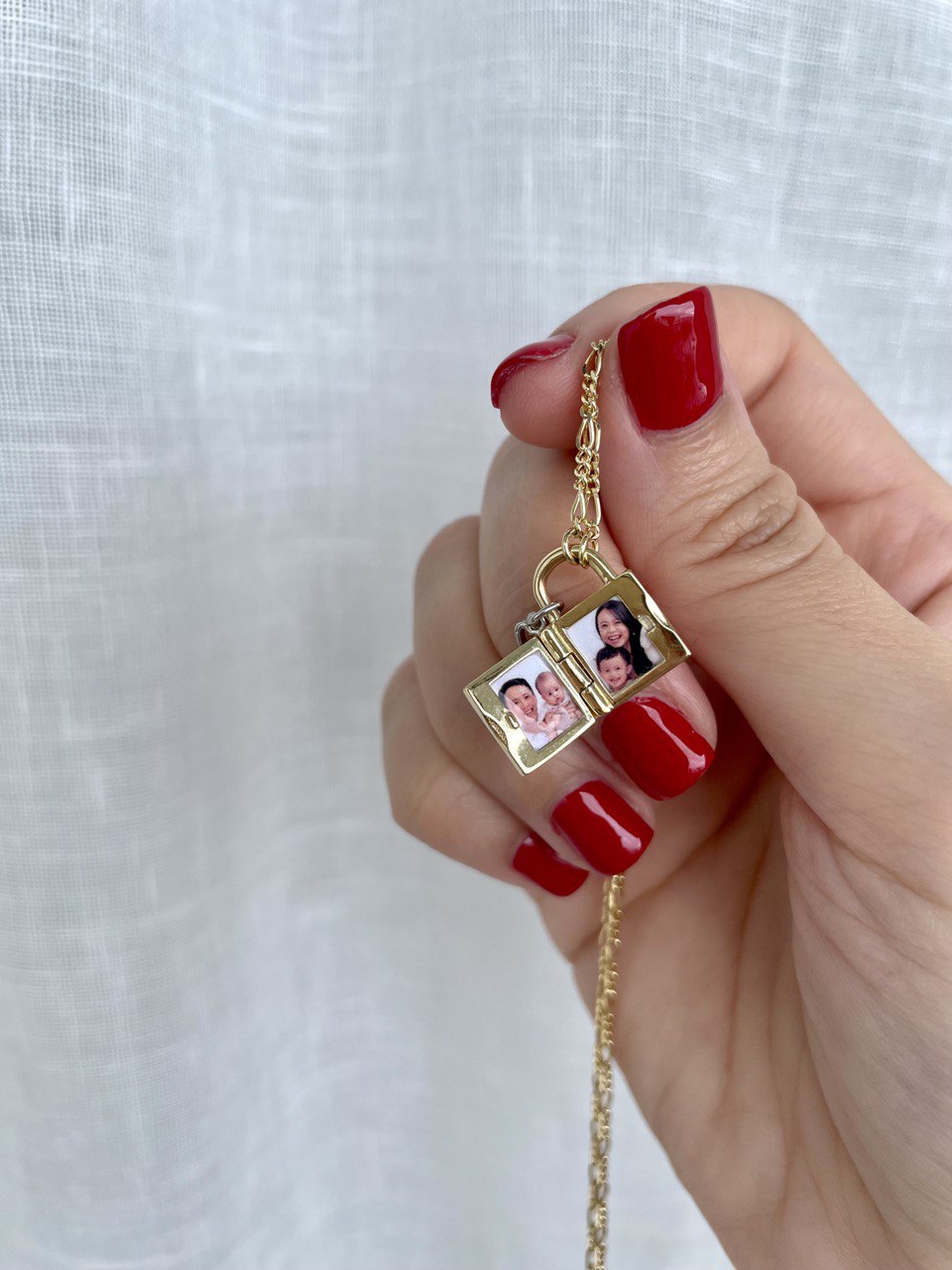Classic Padlock Locket In Gold Vermeil