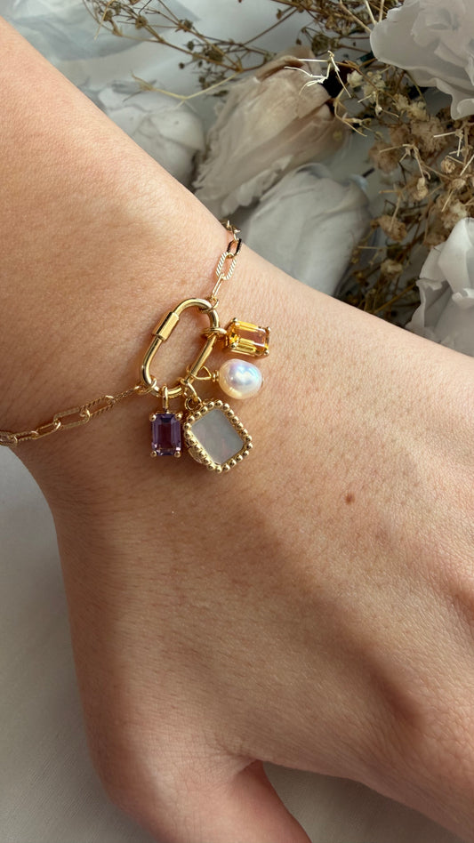 (Backorder) Charm Locket Bracelet (Gold Vermeil)