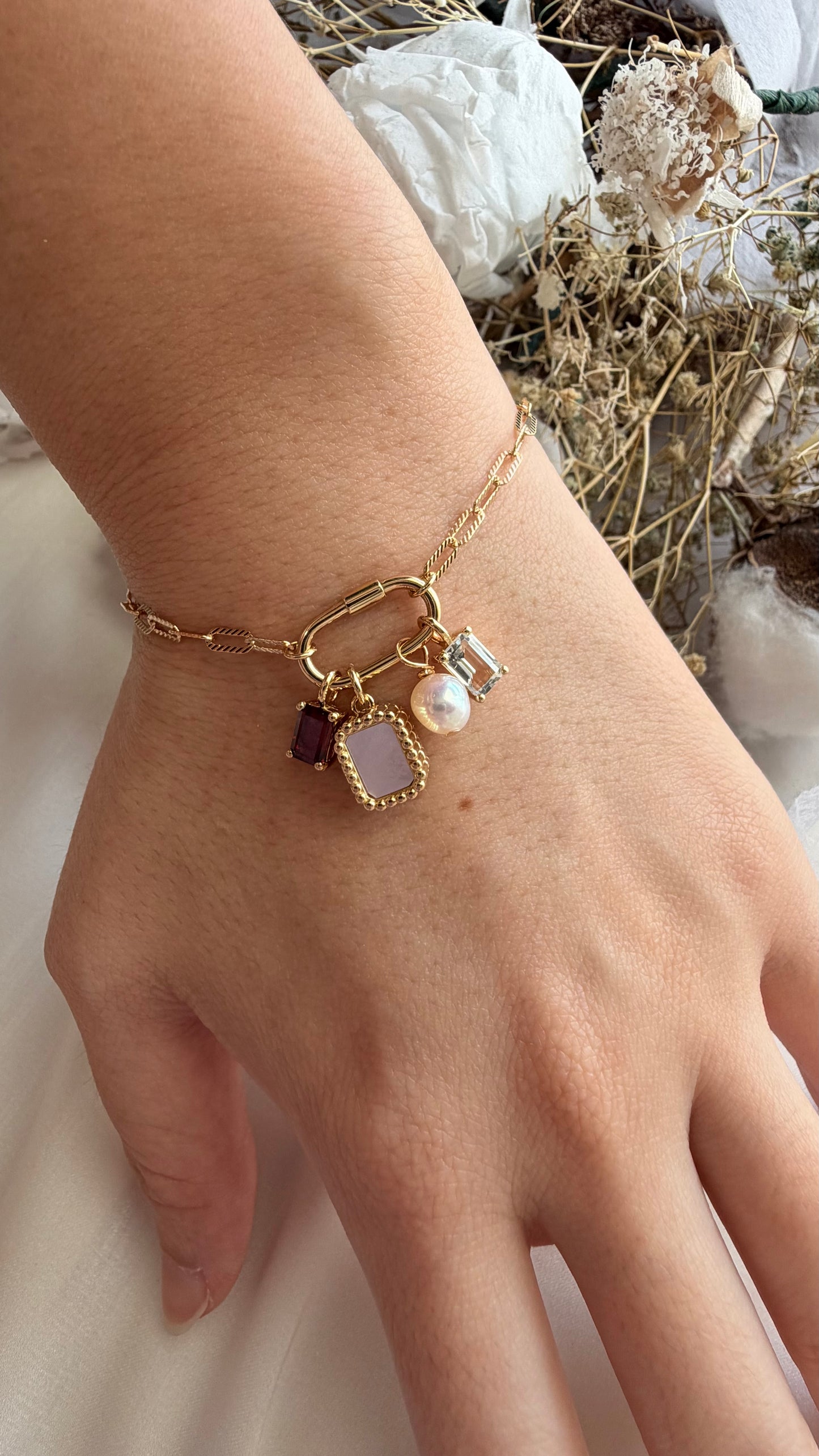 (Backorder) Charm Locket Bracelet (Gold Vermeil)