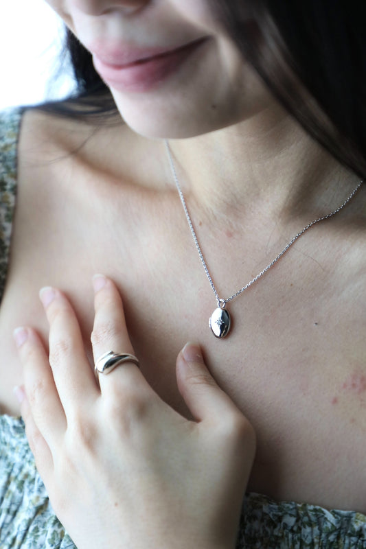 Celestial Locket in Sterling Silver