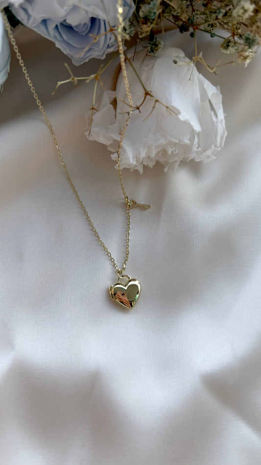 Mini Heart Locket in Gold Vermeil