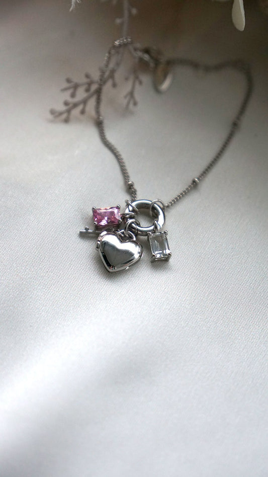 Mini Heart Padlock Locket Charm