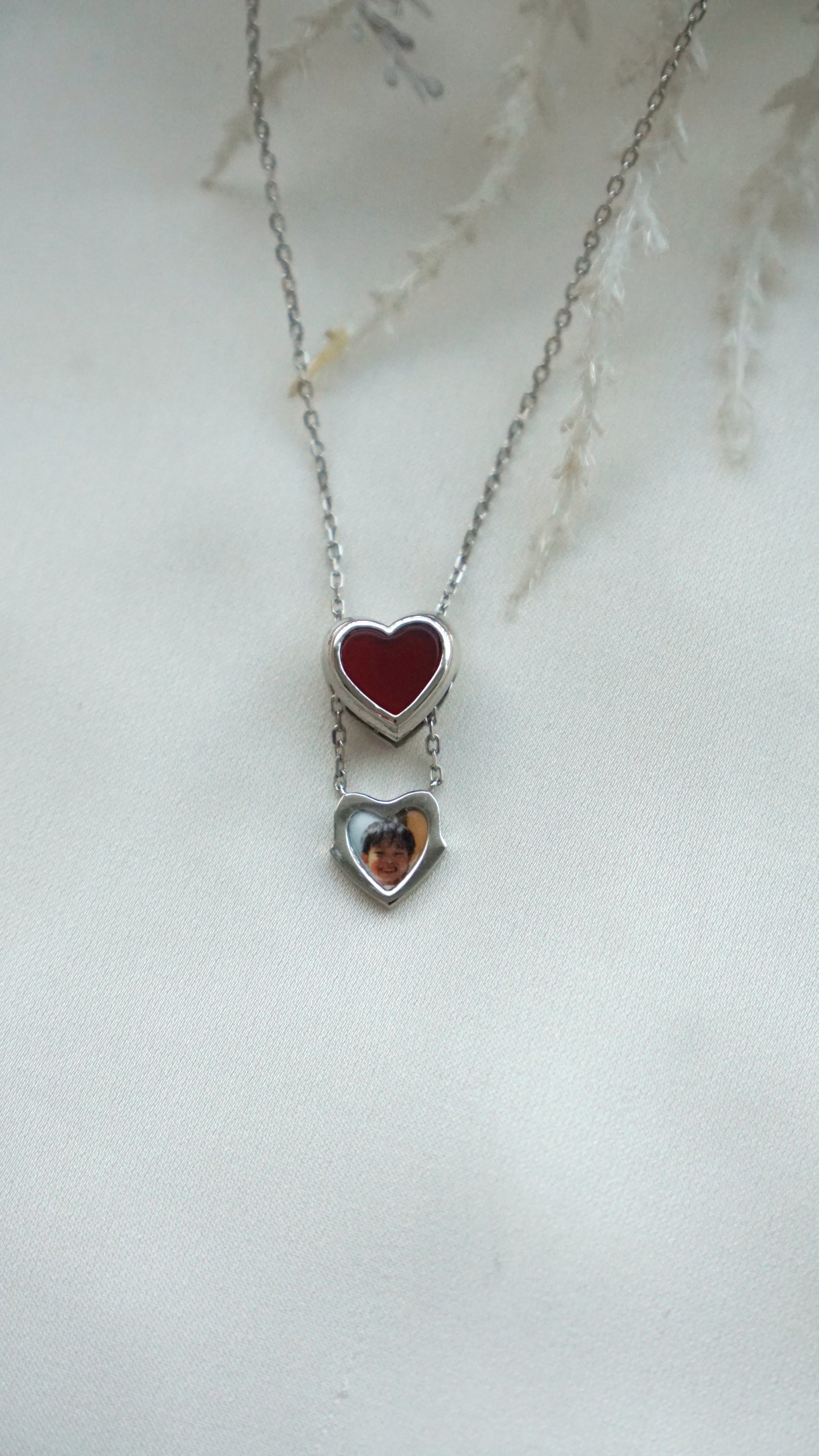 Reversible Sliding Heart Locket
