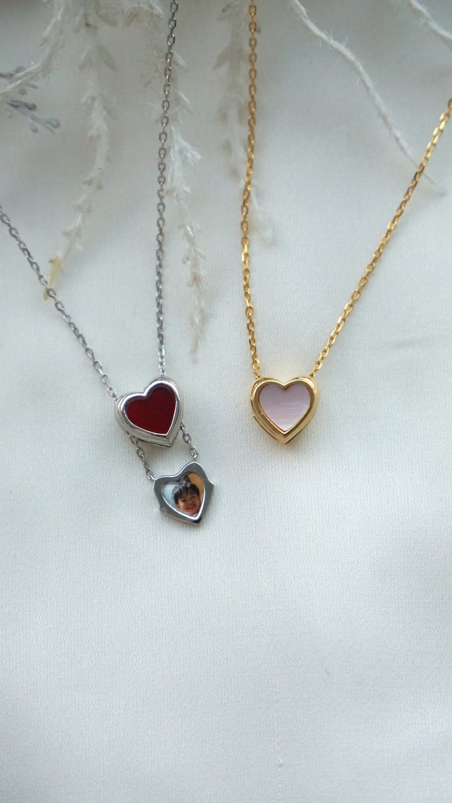 Reversible Sliding Heart Locket