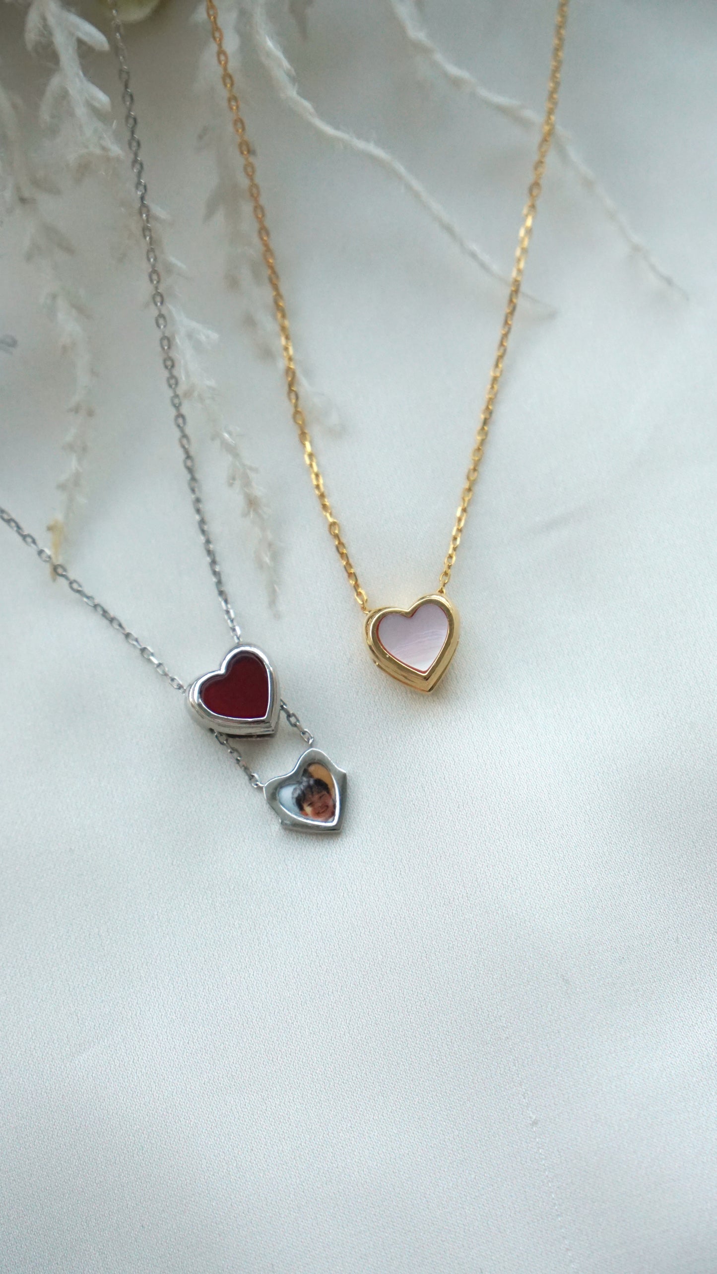 Reversible Sliding Heart Locket