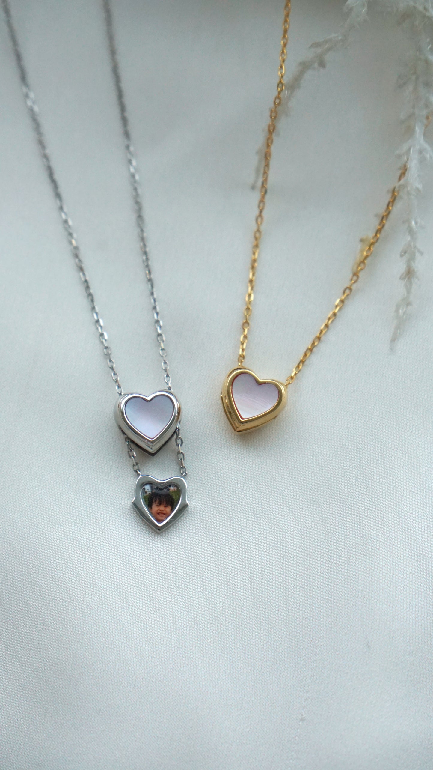 Reversible Sliding Heart Locket