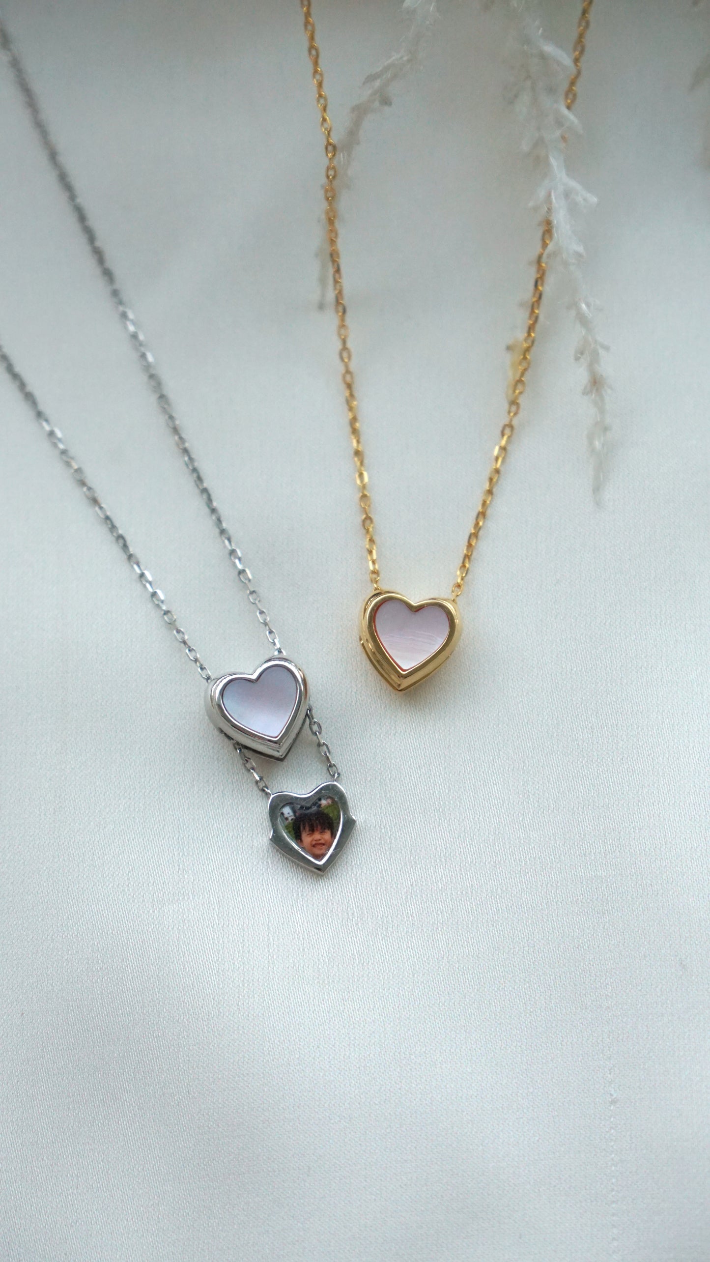 Reversible Sliding Heart Locket