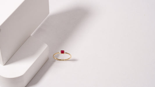 (Instock) 18K Ruby Diamond Ring