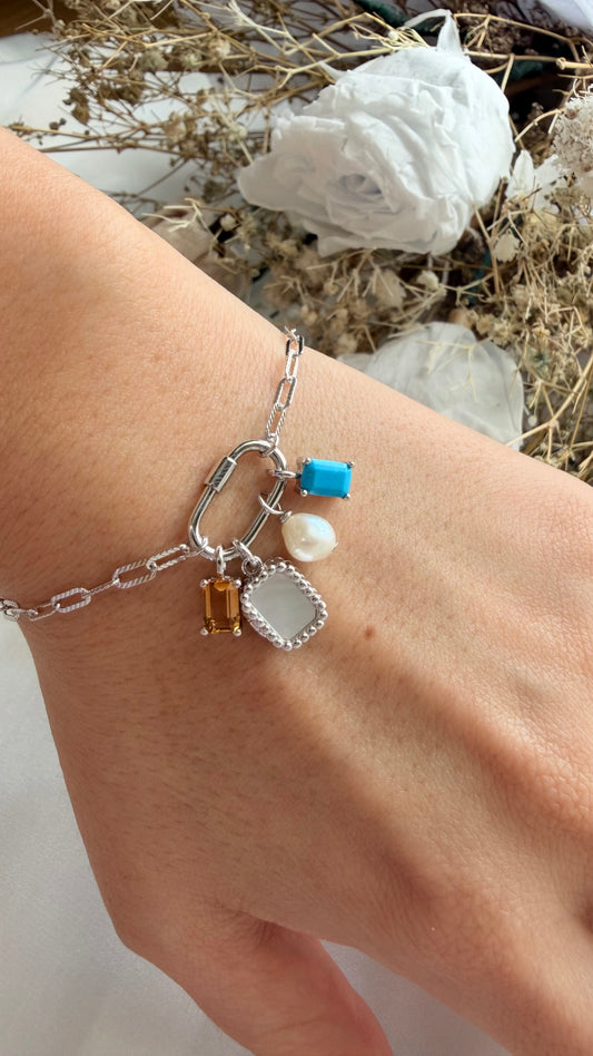 (Backorder) Charm Locket Bracelet (Silver)