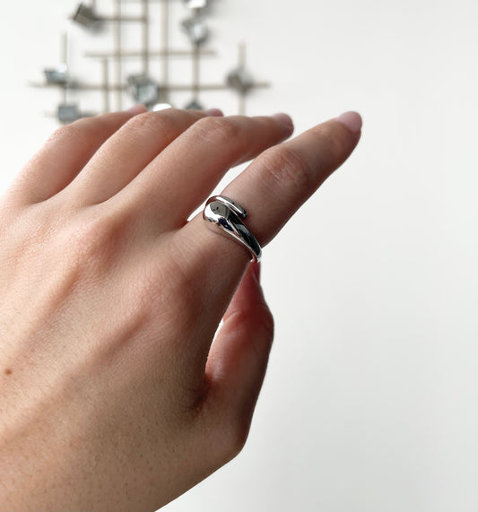 Teardrop Ring in Sterling Silver