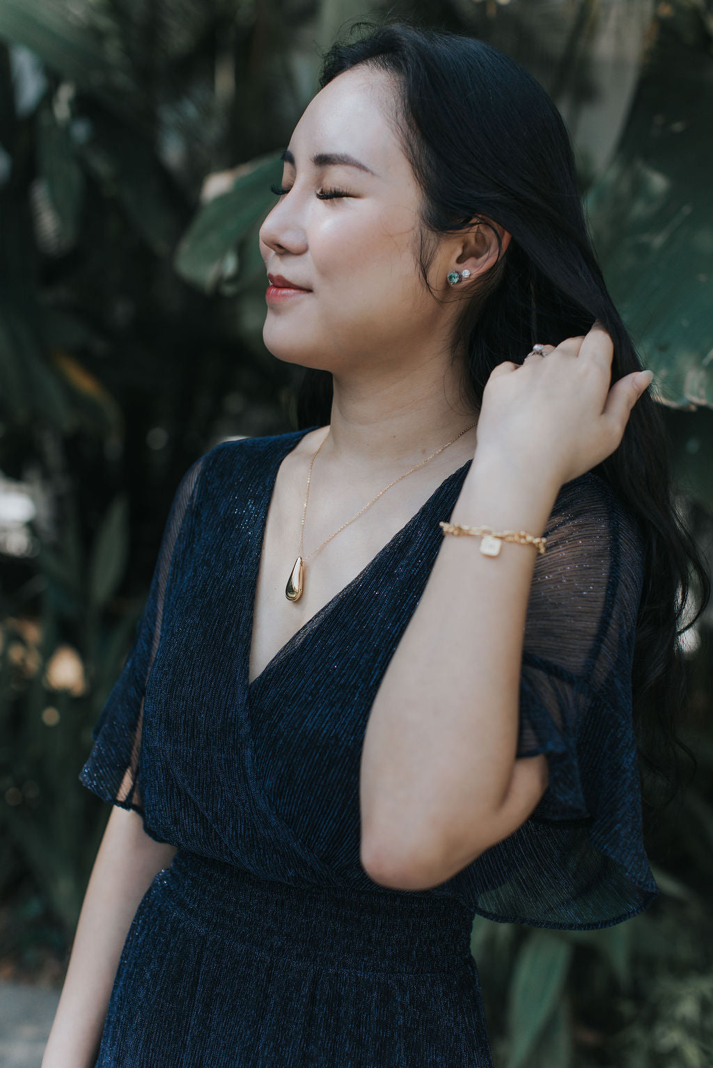 Sliding Teardrop Locket in Gold Vermeil