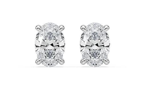 Oval Cut Brillant Labgrown Ear Studs