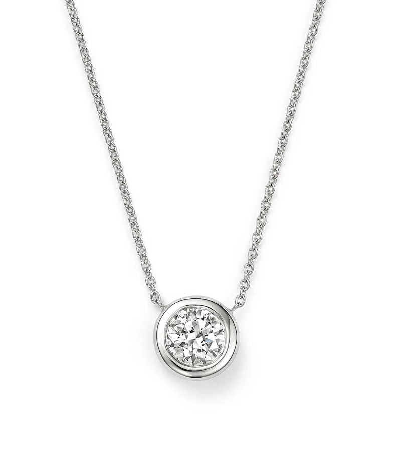 Labgrown Diamond Bezel Solitaire Necklace