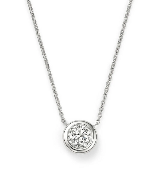 Labgrown Diamond Bezel Solitaire Necklace