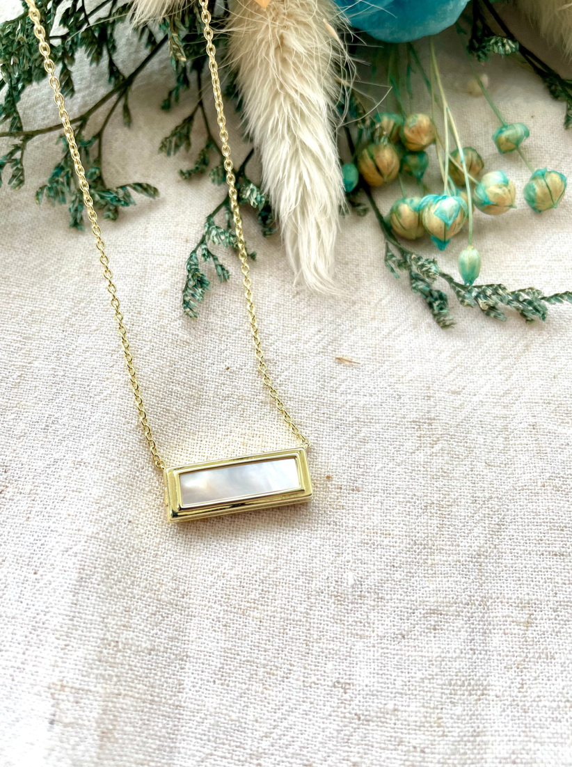 Mother of Pearl Bar Locket