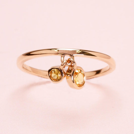 (Instock) Yellow Sapphire Swing Ring