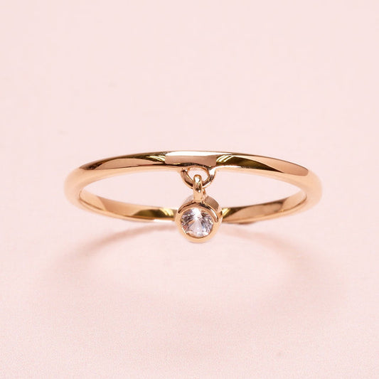 (Instock) 18K Diamond Swing Ring