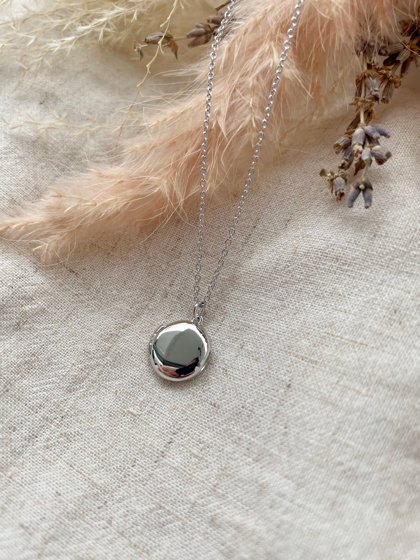 Circle Locket in Sterling Silver