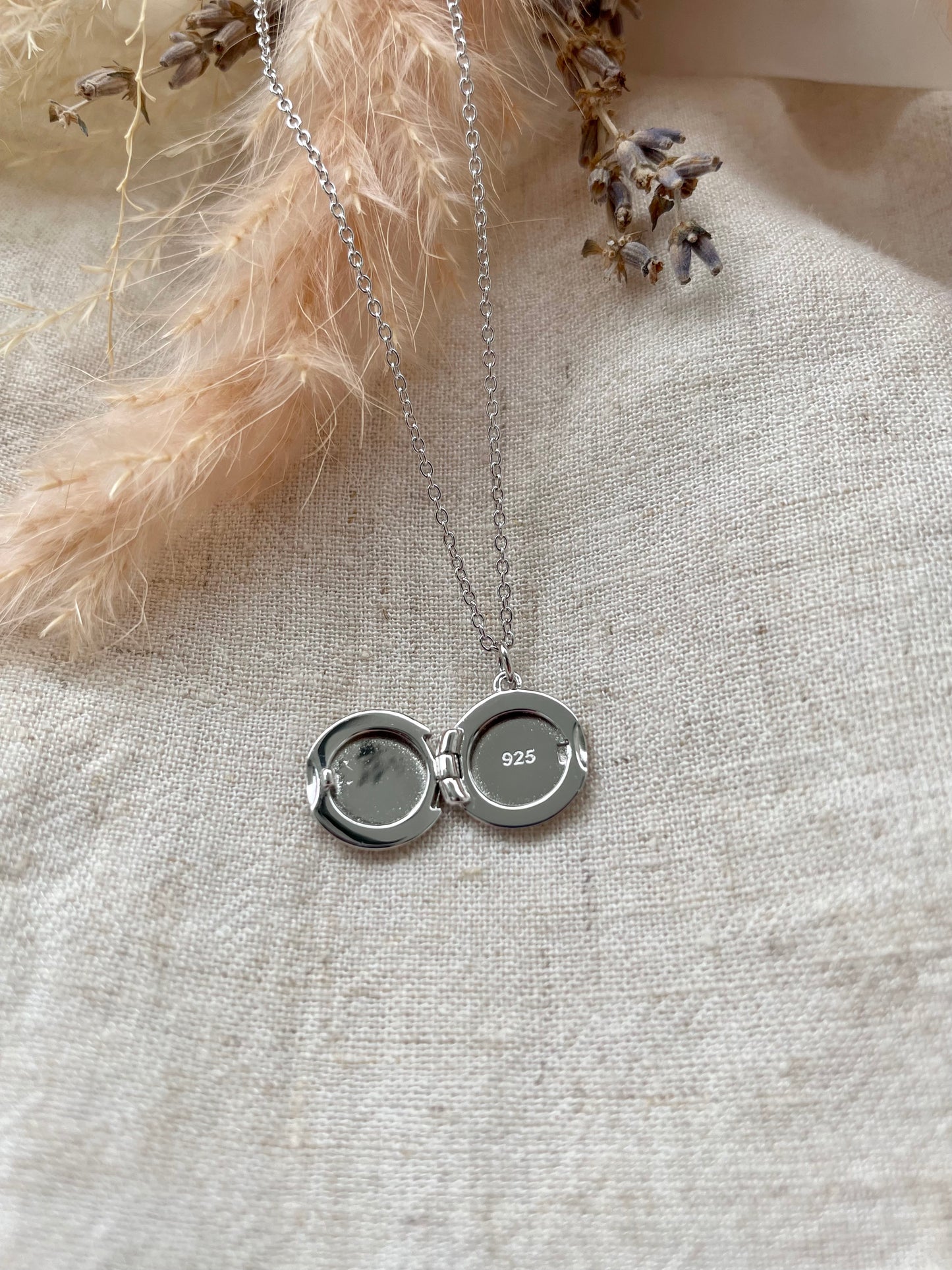 Circle Locket in Sterling Silver