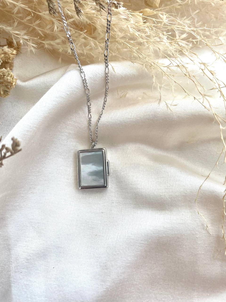 Mother of Pearl Locket In Sterling Silver