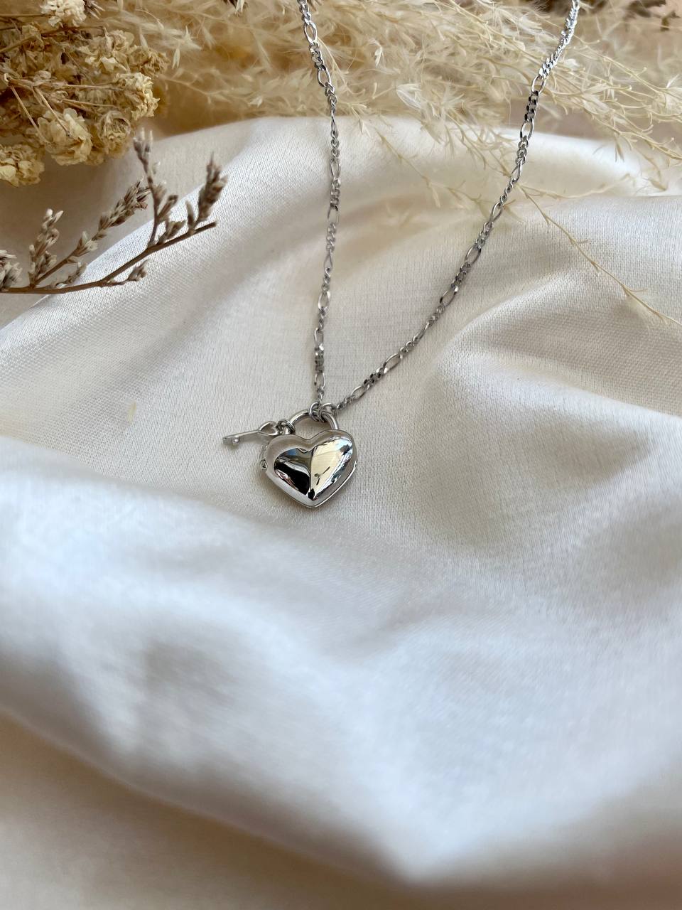 Heart Padlock Locket In Sterling Silver