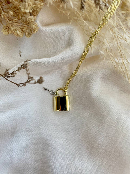 Classic Padlock Locket In Gold Vermeil