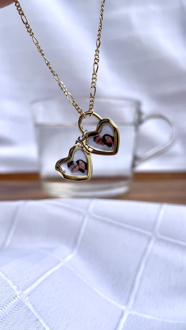 Heart Padlock Locket In Gold Vermeil (with Silver Key Charm)