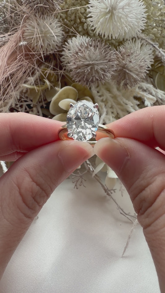 Labgrown Diamond Solitaire Ring (Plain Band)